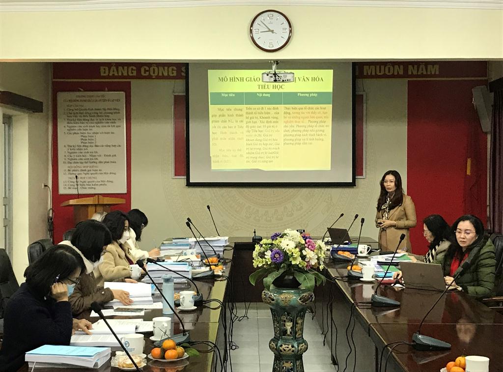 Nghiệm thu cơ sở đề tài KH&CN cấp Bộ “Giáo dục giá trị văn hóa cho học sinh tiểu học Việt Nam trong giai đoạn mới”